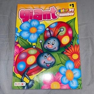 giant color by number coloring book